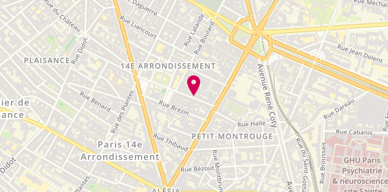 Plan de Serpil & Sabrina Coiffure, 14 Rue Mouton-Duvernet, 75014 Paris