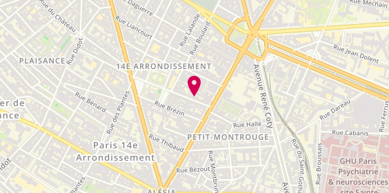 Plan de Mb Coiffure Barber, 10 Rue Mouton-Duvernet, 75014 Paris