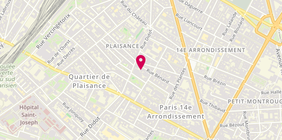 Plan de BAGLAND Philippe, 45 Rue Bénard, 75014 Paris