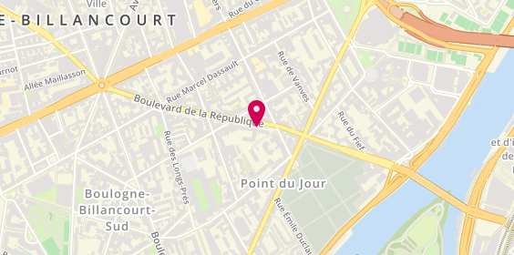 Plan de Salon d'Eva, 43 Boulevard de la République, 92100 Boulogne-Billancourt