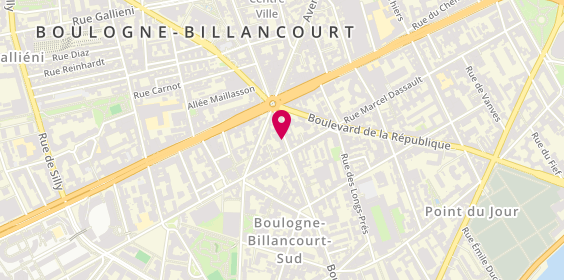 Plan de Gina Gino Eleganzza, 206 Bis Boulevard Jean Jaurès, 92100 Boulogne-Billancourt