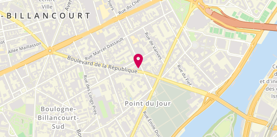 Plan de Art & Coiffure, 110 Rue Thiers, 92100 Boulogne-Billancourt