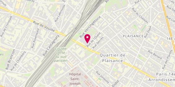 Plan de Princemku Coiffure, 134 Rue de l'Ouest, 75014 Paris