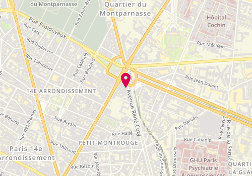 Plan de Jules&Giulia coiffeur, 2 avenue René Coty, 75014 Paris