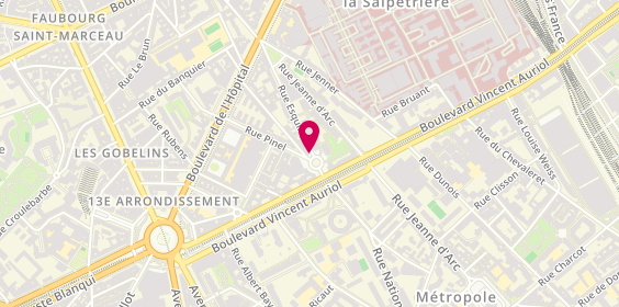 Plan de R.C Coiffeur Créateur, 11 place Pinel, 75013 Paris