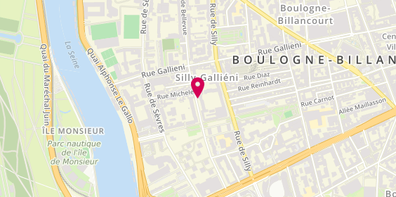 Plan de L'Hair du Temps, 89 Rue de Bellevue, 92100 Boulogne-Billancourt