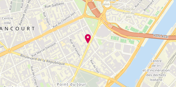 Plan de Albas Coiffure, 95 avenue Pierre Grenier, 92100 Boulogne-Billancourt