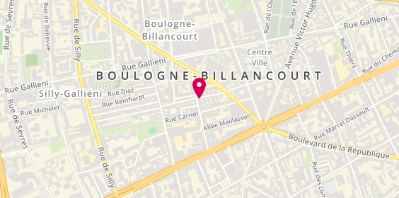 Plan de Aryna Coif, 55 Rue Georges Sorel, 92100 Boulogne-Billancourt