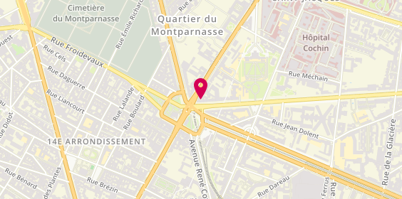 Plan de L'Atelier de Coiffure, 114 Boulevard Arago, 75014 Paris