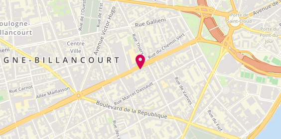 Plan de Odile, 63 avenue Edouard Vaillant, 92100 Boulogne-Billancourt