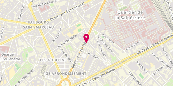 Plan de Gn13 Coiffure, 137 Boulevard de l'Hôpital, 75013 Paris