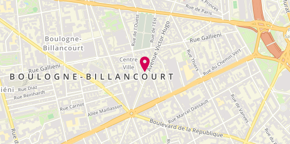 Plan de Un look pour tous, 100 avenue Victor Hugo, 92100 Boulogne-Billancourt