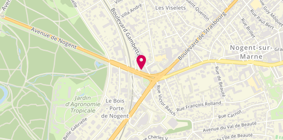 Plan de A Y coiffure, 7 avenue Georges Clemenceau, 94130 Nogent-sur-Marne