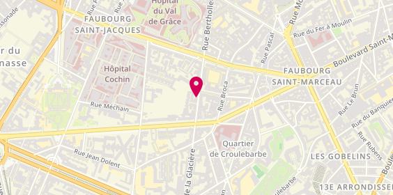 Plan de Olga Coiffure, 20 Rue de la Glacière, 75013 Paris