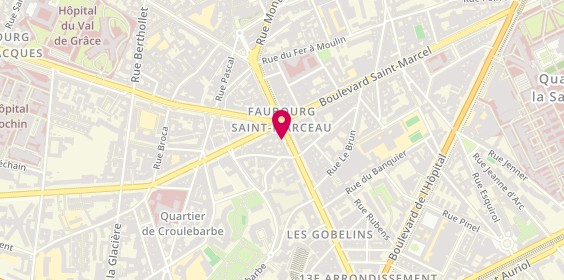 Plan de Muriel Labro Coiffure, 26 Avenue des Gobelins, 75013 Paris