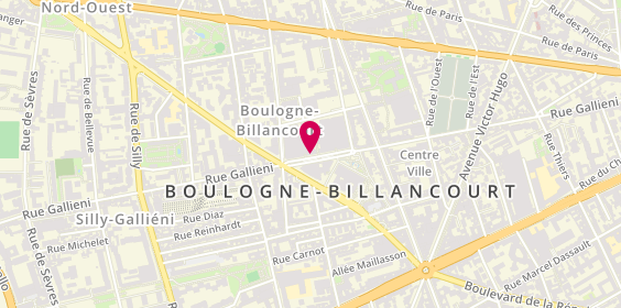 Plan de Espace Coiffure 98, 98 Avenue Victor Hugo, 92100 Boulogne-Billancourt
