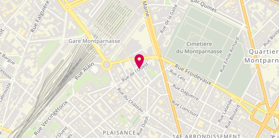 Plan de Francesca Paris, 25 Rue de l'Ouest, 75014 Paris