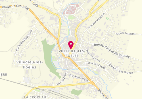 Plan de Coiffure Mixte Emmanuel Herbelin, 17 place de la République, 50800 Villedieu-les-Poêles-Rouffigny