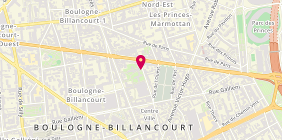 Plan de HUCHEZ Jean Pierre, 6 Bis Rue Belle Feuille, 92100 Boulogne-Billancourt