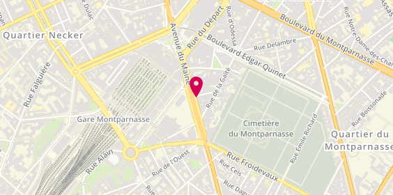 Plan de Anémone Coiffure Montparnasse, 65 avenue du Maine, 75014 Paris
