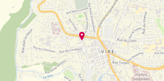 Plan de Actuel Coiffure, 16 Rue Girard, 14500 Vire-Normandie