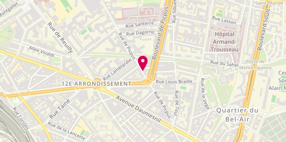Plan de BENCHAHOU Hind, 85 Rue de Picpus, 75012 Paris