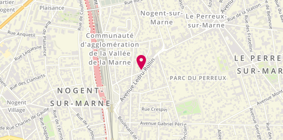Plan de Mouss coiffure, 29 avenue Ledru Rollin, 94170 Le Perreux-sur-Marne