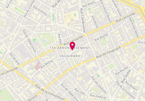 Plan de Manuel Montana, 92 Rue Blomet, 75015 Paris