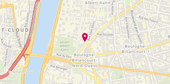 Plan de Just' Sacha, 100 avenue Jean Baptiste Clément, 92100 Boulogne-Billancourt