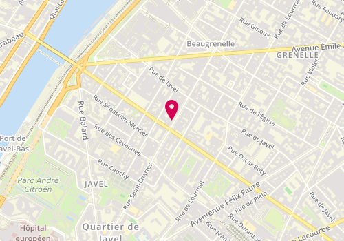 Plan de SC Coiffure, 132 Rue Saint Charles, 75015 Paris