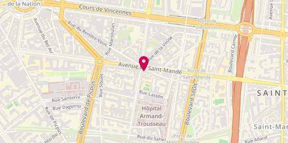 Plan de Perla Coiff', 86 avenue de Saint-Mandé, 75012 Paris