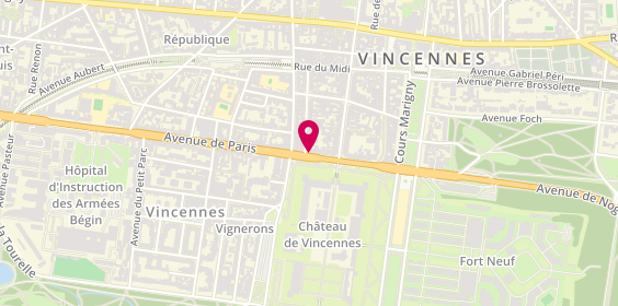 Plan de Salon de coiffure STEVE TILLIET, 24 avenue de Paris, 94300 Vincennes