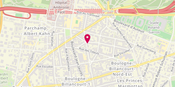 Plan de Valentin Coiffure, 11 Rue Fessart, 92100 Boulogne-Billancourt
