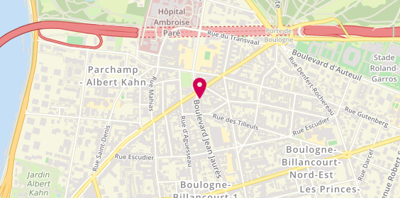 Plan de Jacques Dessange, 1 Bis Boulevard Jean Jaurès, 92100 Boulogne-Billancourt