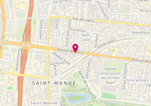 Plan de Un Look Pour Tous Montreuil 93, 99 Avenue Paris, 94160 Saint-Mandé