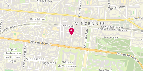 Plan de Gina Gino, 17 avenue du Château, 94300 Vincennes