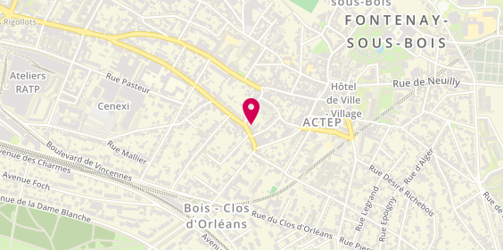 Plan de Agnés Coiffure, 15 Rue du Commandant Jean Duhail, 94120 Fontenay-sous-Bois