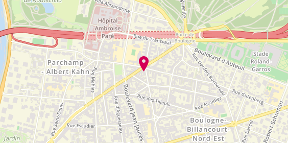 Plan de Mathis Coiffure, 4 Rue Fessart, 92100 Boulogne-Billancourt