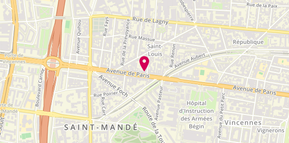 Plan de Tchip Coiffure, 148 avenue de Paris, 94300 Vincennes