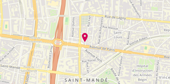 Plan de Cinq étoiles Coiffeur Barber Shop, 3 Rue Fays, 94160 Saint-Mandé
