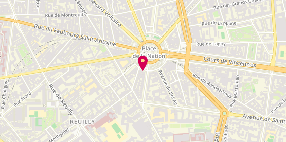 Plan de Coiffure Kamel, 16 place de la Nation, 75012 Paris