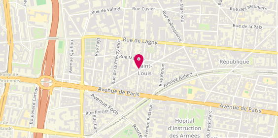 Plan de Isac Adam Coiffure, 30 Rue des Laitières, 94300 Vincennes
