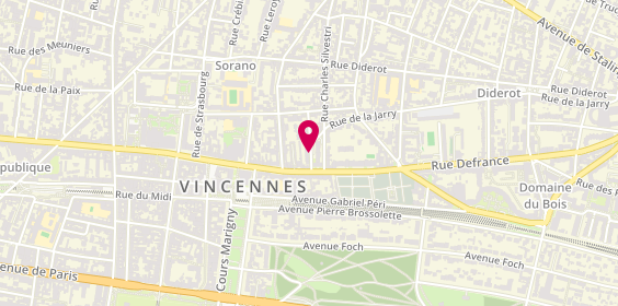 Plan de Eloquence Coiffure Vincennes, 9 Rue de la Jarry, 94300 Vincennes