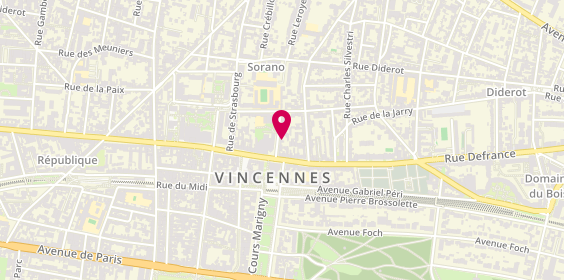 Plan de Vorges Coiffure, 6 avenue de Vorges, 94300 Vincennes