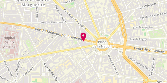Plan de Georgy Coiffure, 274 Rue du Faubourg Saint-Antoine, 75012 Paris