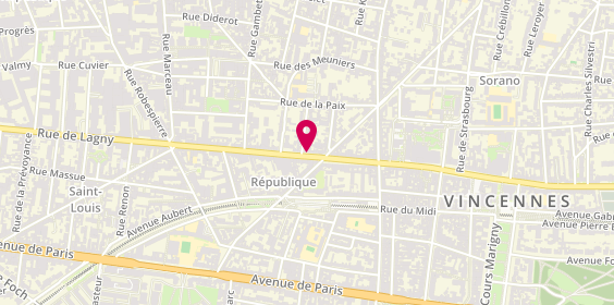 Plan de Marc Dugast Morphocoiffure, 210 Rue de Fontenay, 94300 Vincennes