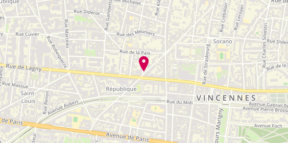 Plan de Cap'Coiffure, 51 avenue de la République, 94300 Vincennes