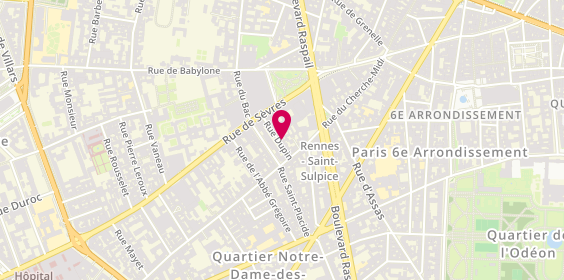 Plan de Gisèle Coiffures, 13 Rue Dupin, 75006 Paris