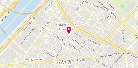 Plan de Jean Louis David - Coiffeur Paris, 16 Rue de Lourmel, 75015 Paris