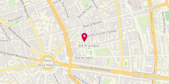 Plan de Iscea, 17 Rue de la Plaine, 75020 Paris